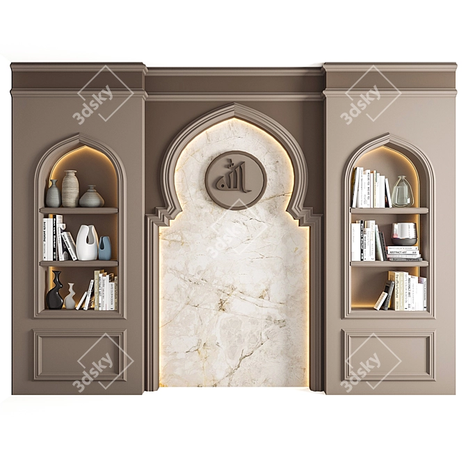 Modern Mehrab Interior Design Accents 3D model image 1
