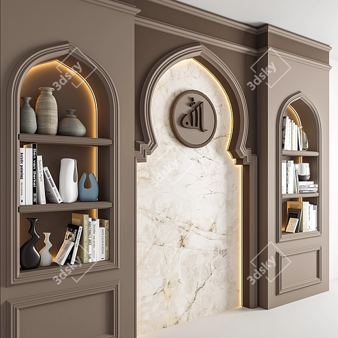 Modern Mehrab Interior Design Accents 3D model image 2