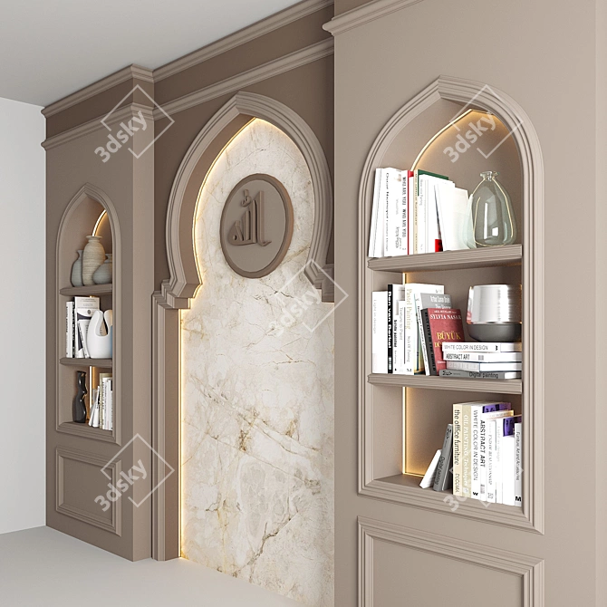 Modern Mehrab Interior Design Accents 3D model image 3