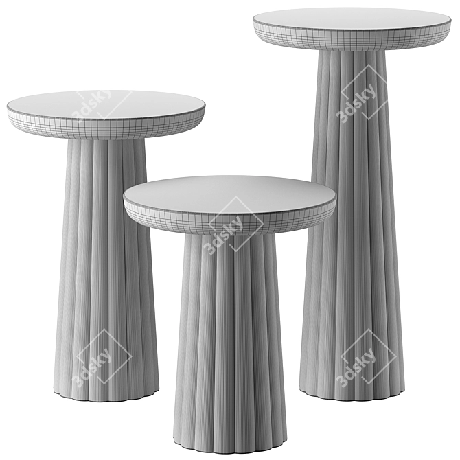 Modern Banana Side Table Collection 3D model image 7