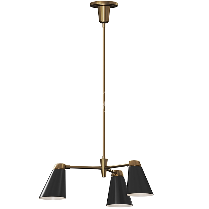 Elegant Signoret Small Pendant 3D model image 2