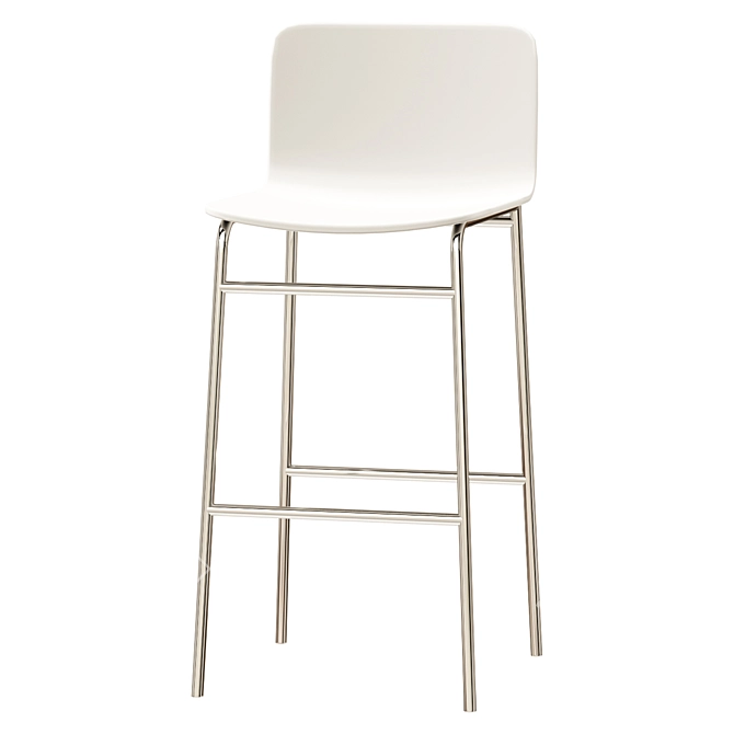 Strut Bar Stool White 3D model image 1