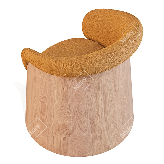 Ondarreta Ginger Wood Chair 3D model image 4