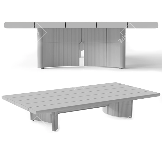 TRIESTE Teak Coffee Table 66 3D model image 3