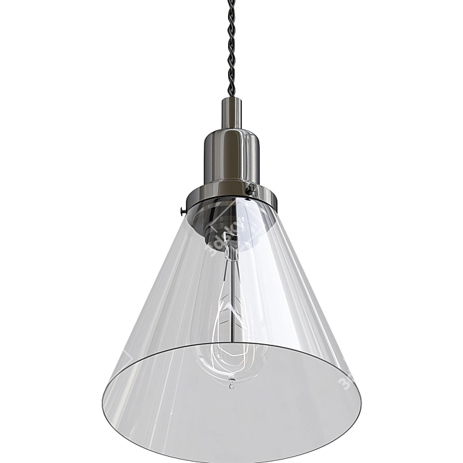Modern Trio Cone Pendant Light 3D model image 2