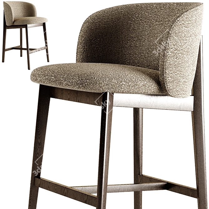 Modern Calligaris Abrey Stool - Chic Design 3D model image 2
