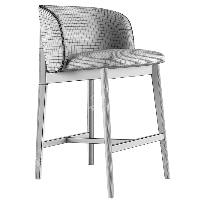 Modern Calligaris Abrey Stool - Chic Design 3D model image 5