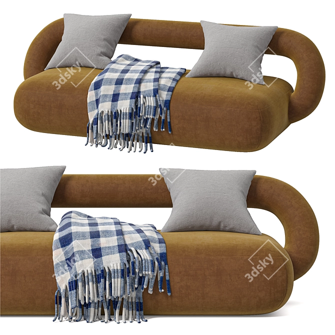 Elegant Baya Sofa Model Synergized 3D model image 1