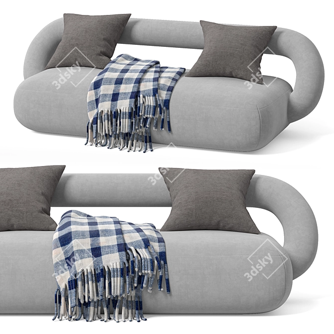Elegant Baya Sofa Model Synergized 3D model image 3