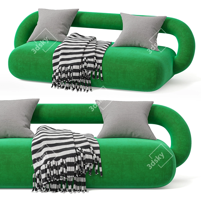 Elegant Baya Sofa Model Synergized 3D model image 4