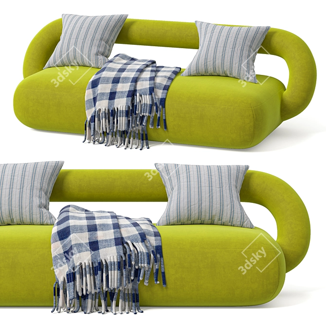 Elegant Baya Sofa Model Synergized 3D model image 5