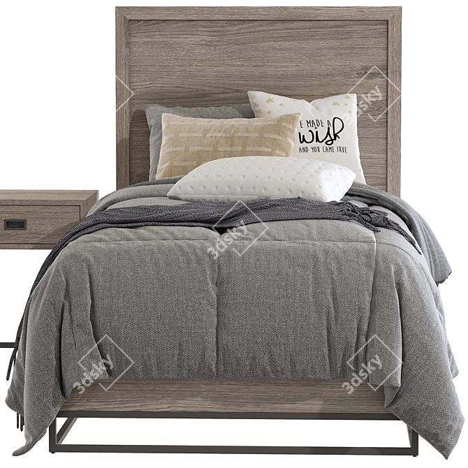Avalon Metal Base Storage Bed 3D model image 4
