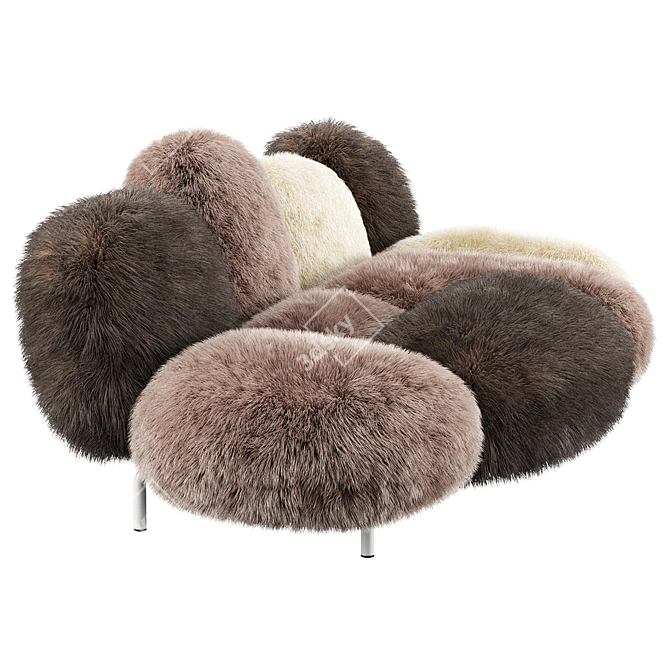 Elegant Italian Edra CIPRIA Sofa 3D model image 3