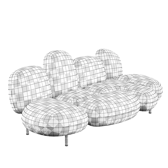 Elegant Italian Edra CIPRIA Sofa 3D model image 6