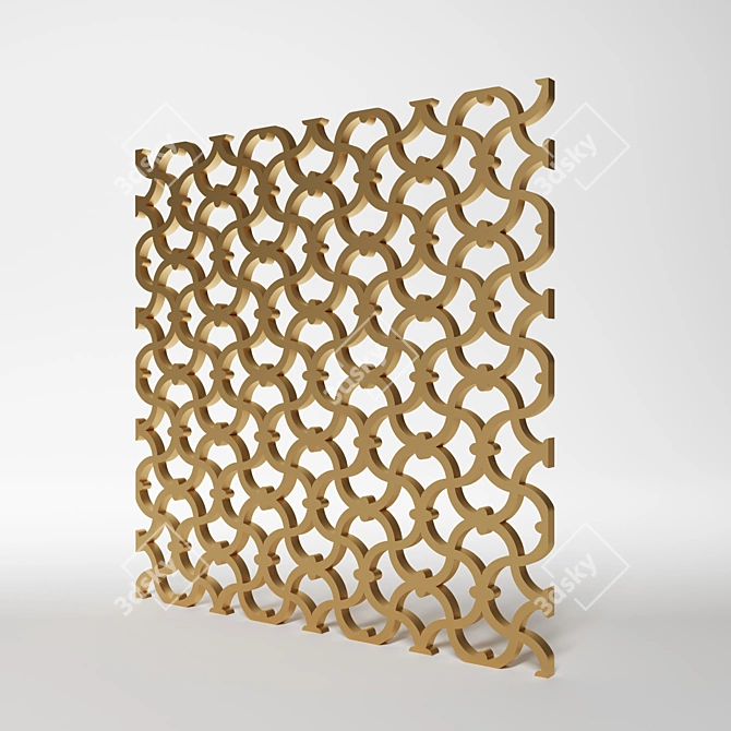 Customizable Modular 3D Decorative Partition 3D model image 1