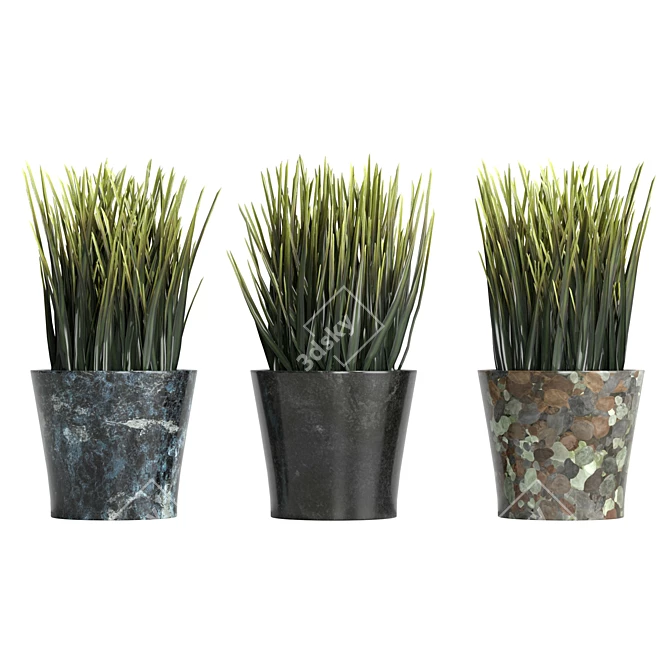 UV Unwrapped Indoor Plants Set 3D model image 2