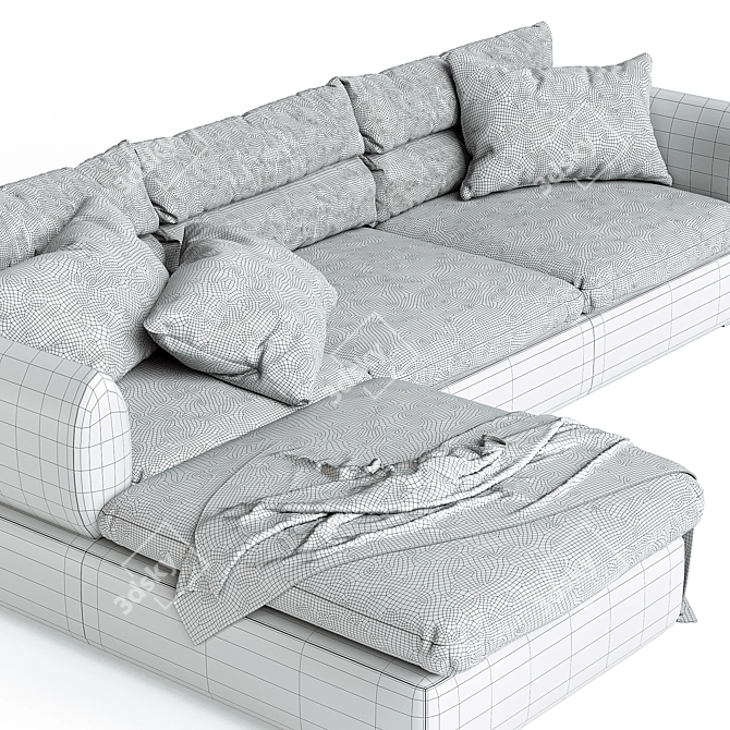 Elegant Parma Sofa by Divan 3D model image 3