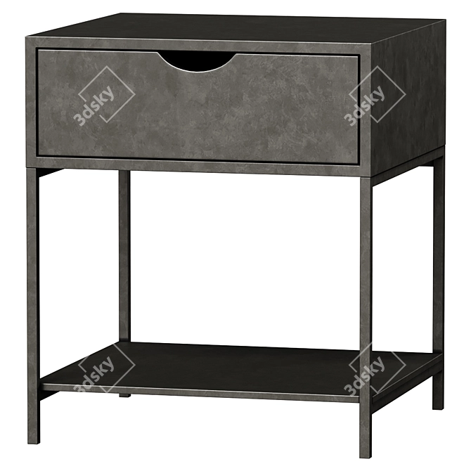 Mambo Metal Nightstand Stand 3D model image 1