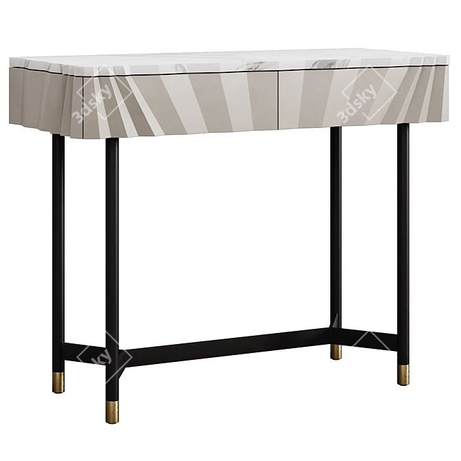 Art Deco Style Console Table 3D model image 1