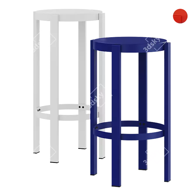 Elevate Space with Doon Stools 3D model image 1