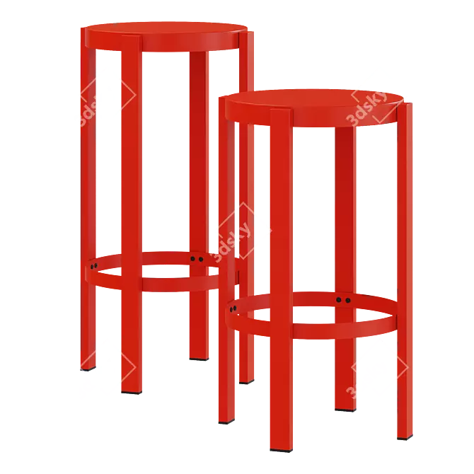 Elevate Space with Doon Stools 3D model image 2