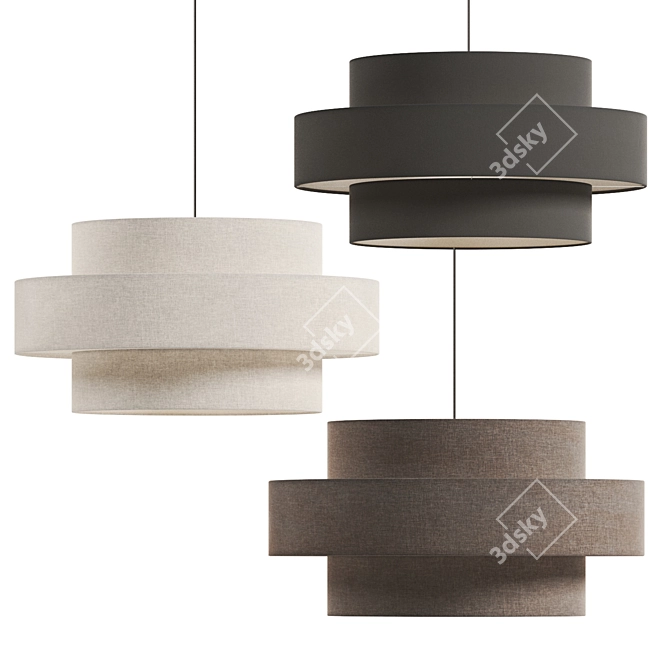 Elegant Lin Souko Fabric Metal 3D model image 1