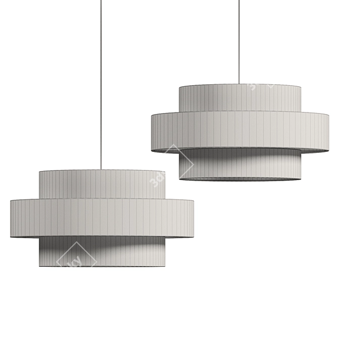 Elegant Lin Souko Fabric Metal 3D model image 3