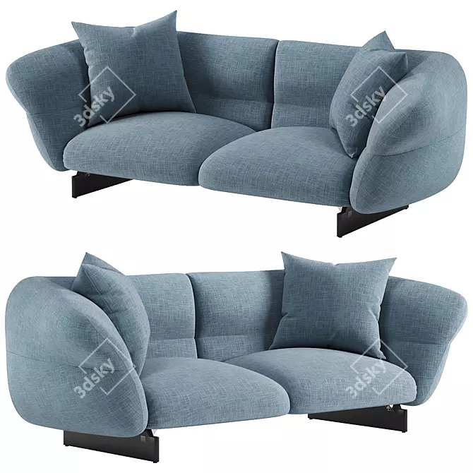 Modern 2 Seater Moncloud Sofa 3D model image 1