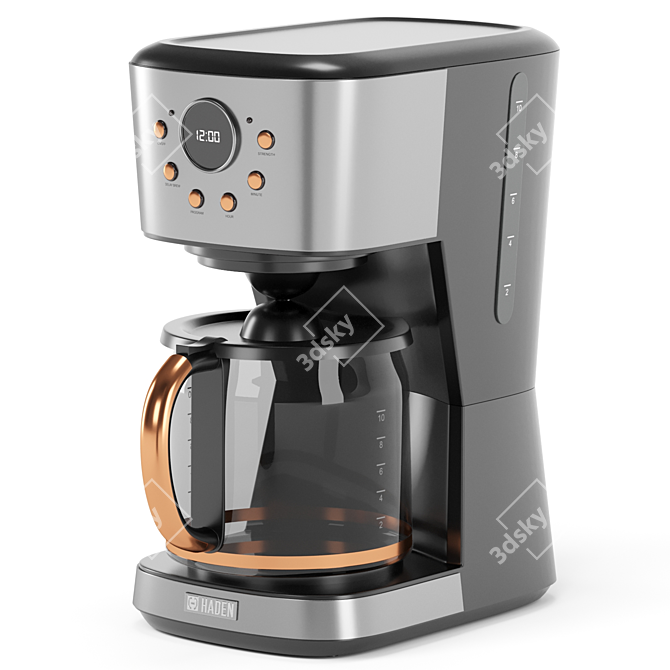 Modern 12-Cup Programmable Coffee Maker 3D model image 2