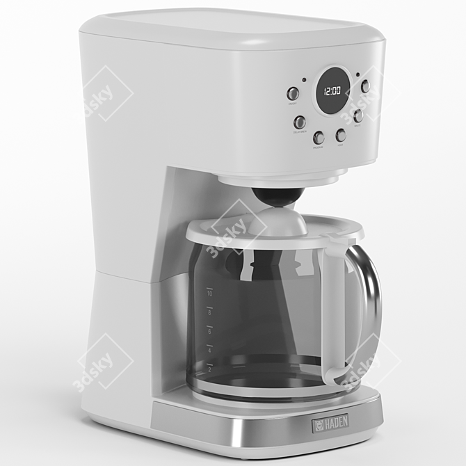 Modern 12-Cup Programmable Coffee Maker 3D model image 5