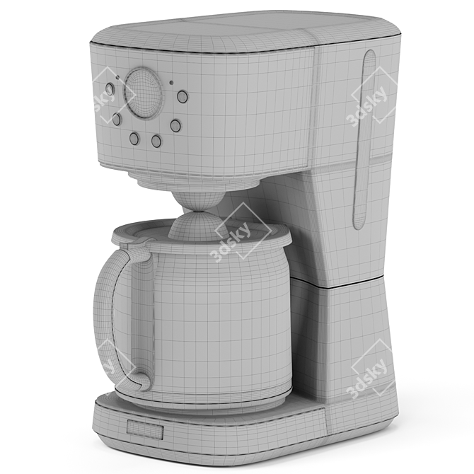 Modern 12-Cup Programmable Coffee Maker 3D model image 7