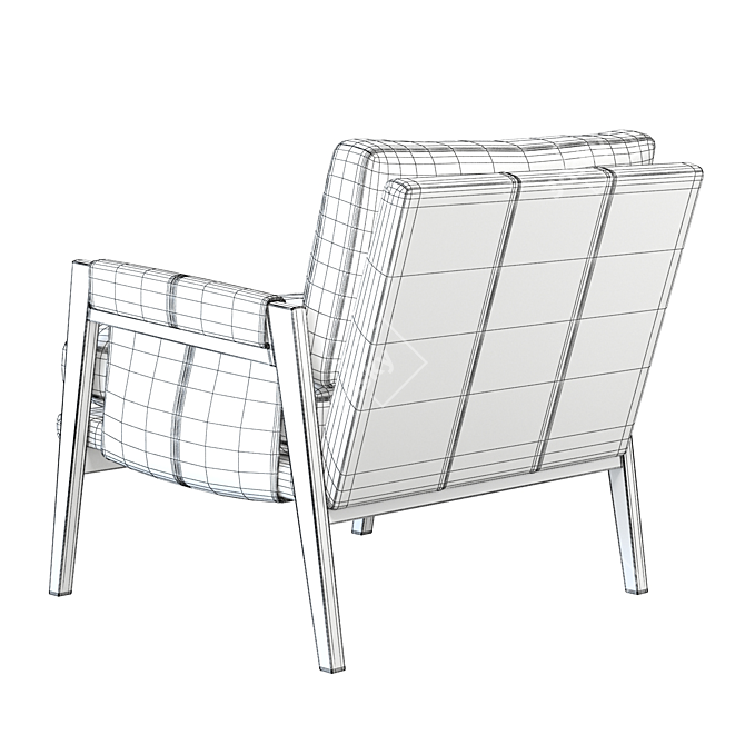 Crate&Barrel Leather Armchair 3D Model 3D model image 7