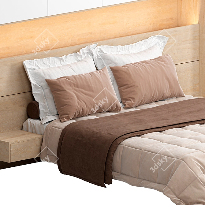 Modern Intra Bed Set 3D model image 3