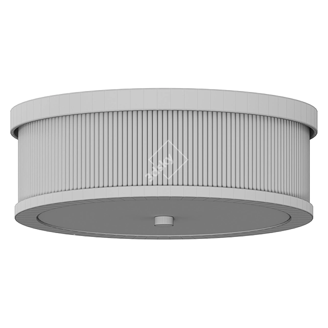 Elegant Flush Mount Light Fixture 3D model image 3