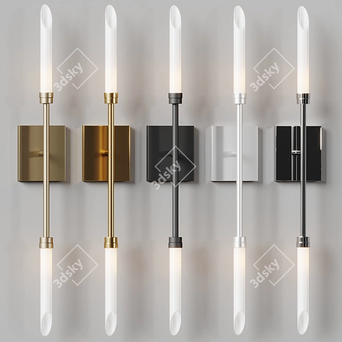 Spur LED Wall Sconce: Modern Minimalist 3D model image 5