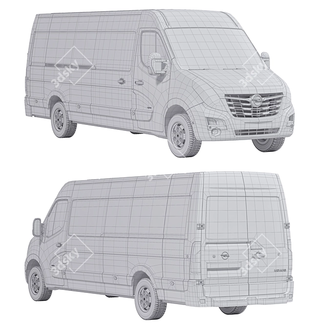 Opel Movano 3D Model Archive 3D model image 3