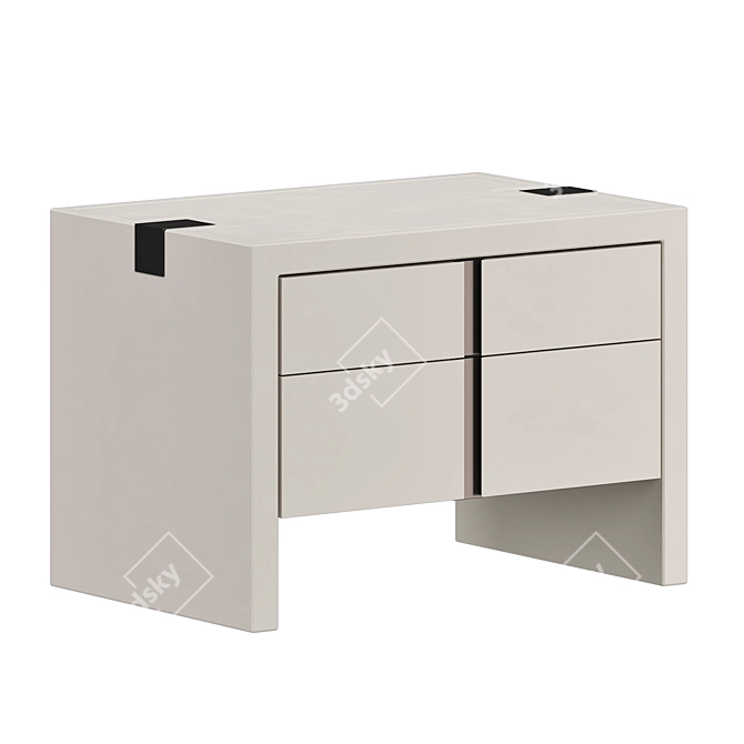  Sleek Oslo Nightstand: Modern Elegance 3D model image 1