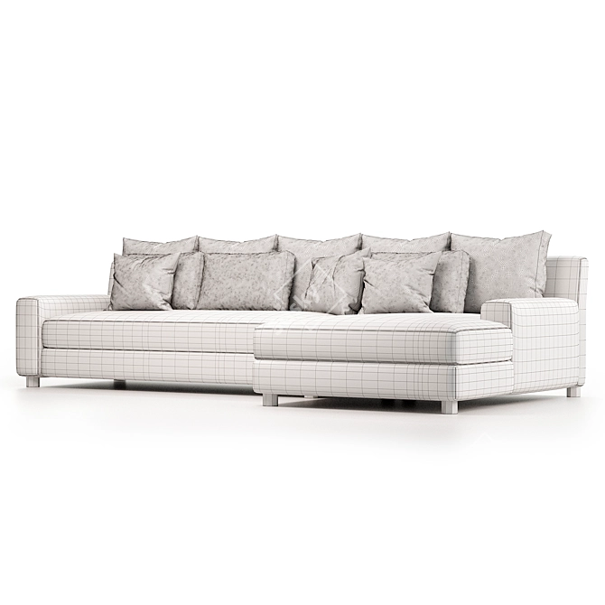 Modern Paseo Sectional Sofa 2018 3D model image 4