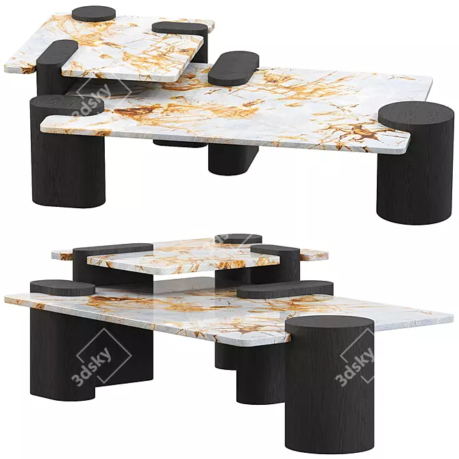 Modern Elegance 3D Coffee Table 3D model image 1