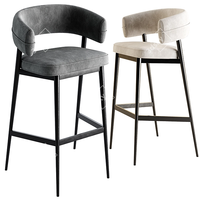 Modern NENA Bar Chair 2017 3D model image 2