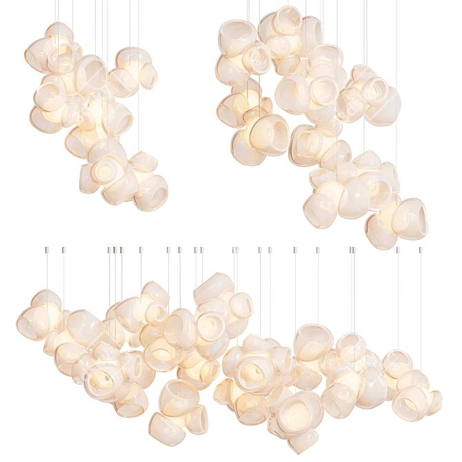 Bocci 100 Cluster Suspension Lights 3D model image 1