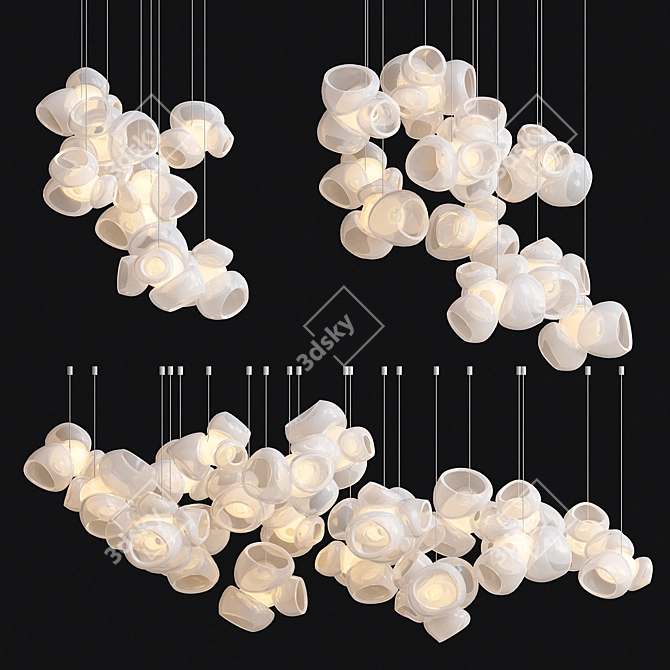 Bocci 100 Cluster Suspension Lights 3D model image 2