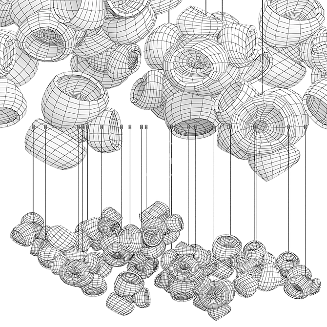 Bocci 100 Cluster Suspension Lights 3D model image 4