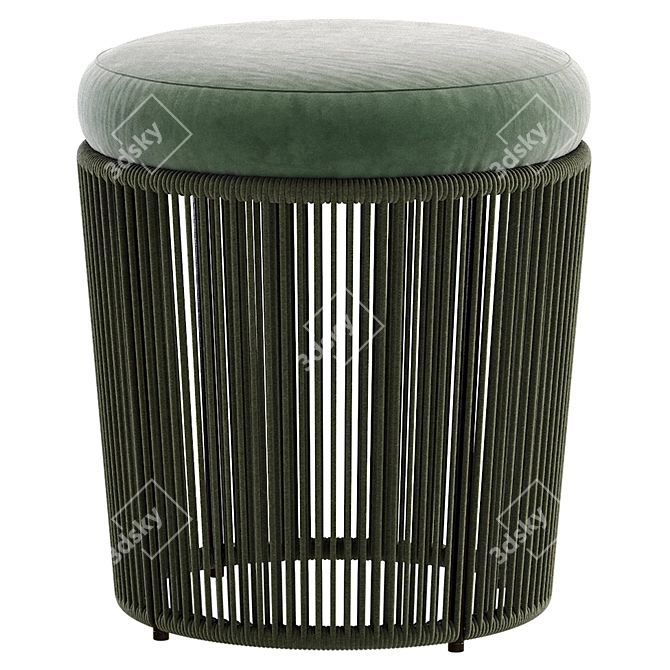 Varaschin Tibidabo Garden Pouf - Versatile Outdoor Seating 3D model image 2