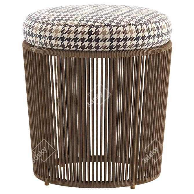 Varaschin Tibidabo Garden Pouf - Versatile Outdoor Seating 3D model image 3