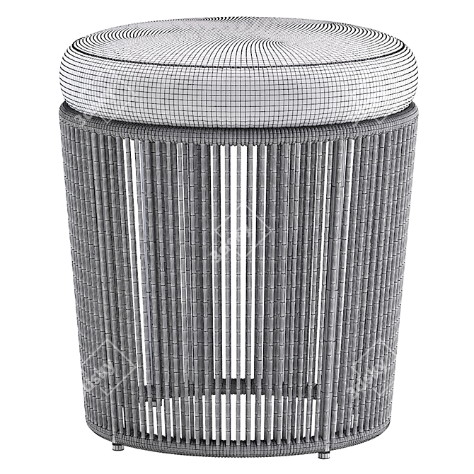 Varaschin Tibidabo Garden Pouf - Versatile Outdoor Seating 3D model image 6