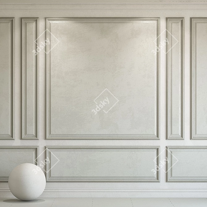 Decorative Plaster with Moldings 285 3D model image 1