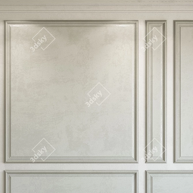 Decorative Plaster with Moldings 285 3D model image 2