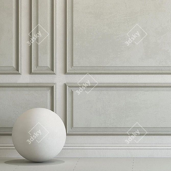 Decorative Plaster with Moldings 285 3D model image 3