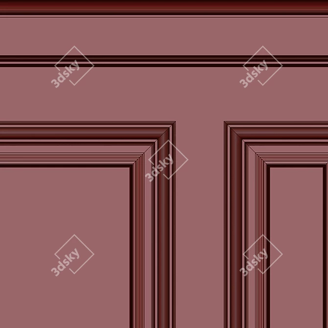 Decorative Plaster with Moldings 285 3D model image 4